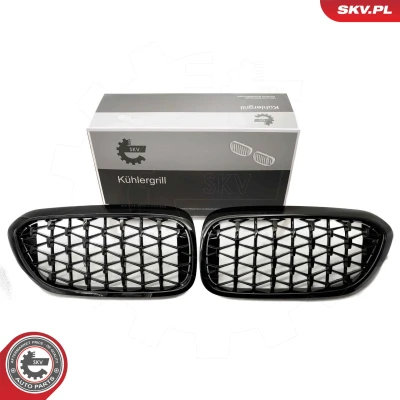 Abbildung von ESEN SKV 66SKV200 Kühlergrill glänzend, schwarz BMW: 5 Touring, Limousine