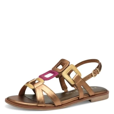 Abbildung von Marco Tozzi Riemensandalette, Damen, Größe: 39, Bronce Schuhe