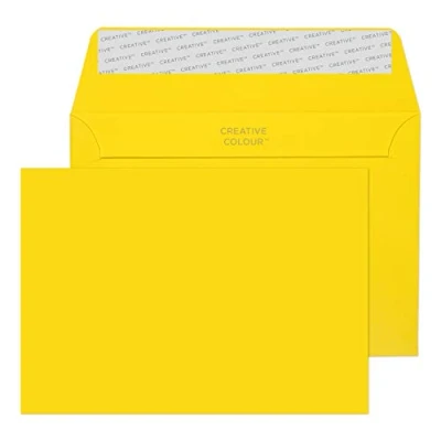 Abbildung von Blake Creative Colour 103 Briefumschläge Haftklebung Bananengelb C6 114 x 162 mm 120g/m² 500 Stück