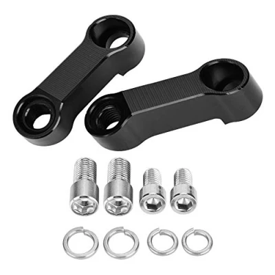 Abbildung von Motorrad Riser Verlängerungs Sdapter, Fydun 1Set M10/M8 Aluminiumlegierung Spiegel Extender Adapter für Rückspiegelhalterung (Schwarz)