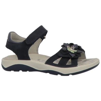 Abbildung von Lurchi Sandale &quot;Forina&quot;, Sommerschuh, Sandalette, Keilabsatz, mit glitzernden Blüten
