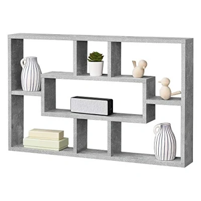 Abbildung von en.casa Wandregal, Qinngua Bücherregal 77x10x48cm mit 7 Ablageflächen Betonoptik