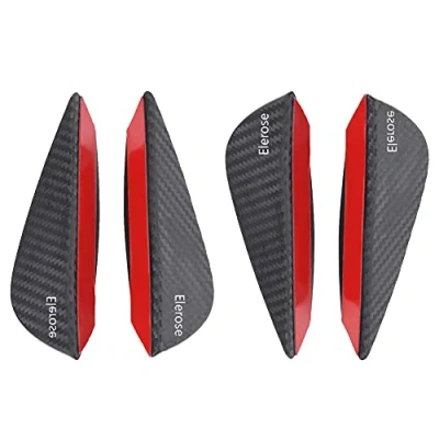 Abbildung von Abarth Zubehör 4X Auto Frontstoßstange Körper Spoiler Canards Splitter Flossen Außen Embleme Set