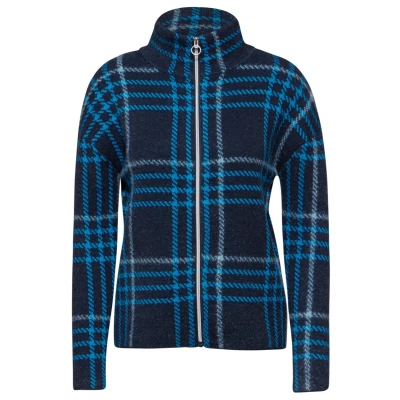 Abbildung von Cecil Karierte Strickjacke, Damen, Größe: XXL, Blau