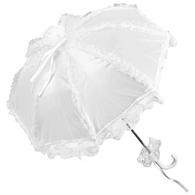 Abbildung von VON LILIENFELD Spitzenschirm Brautschirm Hochzeitsschirm Klein Deko Malisa weiß