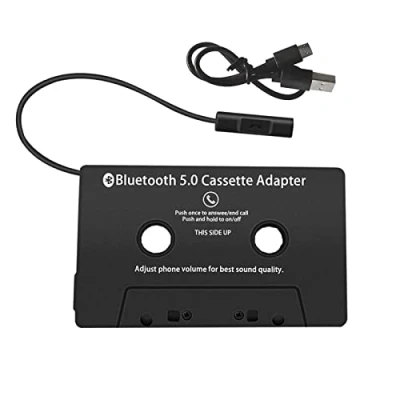 Abbildung von Kassettenadapter für 5.0 Autoradio Autokassettenempfänger Bluetooth Car Audio Kassette auf AUX Adapter CD Player MP3 iPod mit 3,5 mm Klinkenstecker