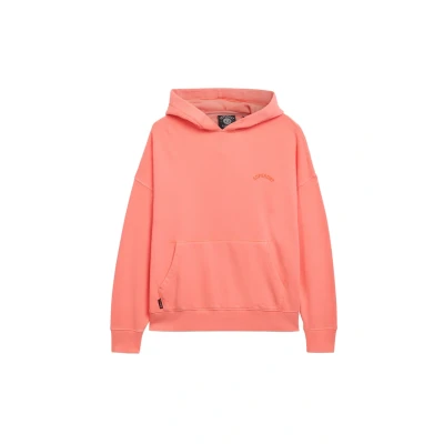 Abbildung von Superdry Essential LOGO Kapuzenpullover, Damen, Größe: 34, Fiery coral