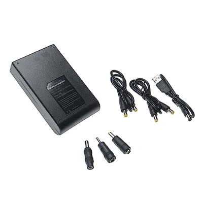 Abbildung von vhbw Mini USV für Router, IP Kameras, Modem, Computer Unterbrechungsfreie Stromversorgung USB 5 V/DC 12 V, 1,0 A
