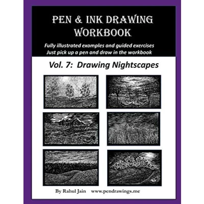 Abbildung von Pen and Ink Drawing Workbook Vol. 7: Learn to Draw Nightscapes (Pen Workbooks)