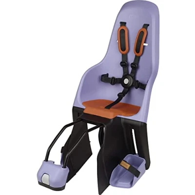Abbildung von MINIA for Frame 8405600002 Fahrradrücksitz für Kinder mit Verankerung im Gestell, geeignet von 9 Monaten bis 6 Jahren in lila.