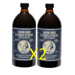 Abbildung von Marius Fabre Savon de Marseille Schwarze Olivenöl Seife 1L 2er Pack (2 x 1L)