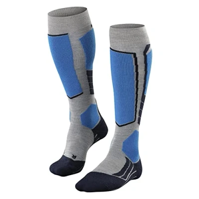 Abbildung von Falke SK2 Intermediate WOOL Skiing Mediumstrong Cushioned Kniestrümpfe, Damen, Größe: 44 45, Light grey