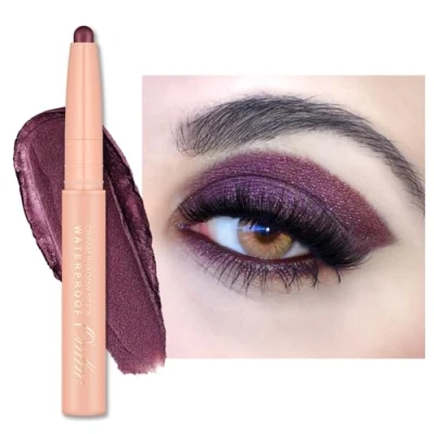 Abbildung von Oulac Dreh Lidschatten Stick Violett Metallic Finish Wasserfest &amp; Wischfest, Hält 16 Stunden+, Cremig seidige Textur, Vegan 12 Lilac Fairy