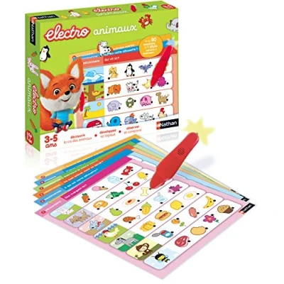 Abbildung von Dujardin 31617 Electro Tiere Animal Elektronisches Lernspiel für Kinder von 3 bis 5 Jahren, Mehrfarbig, 30 x 25 cm