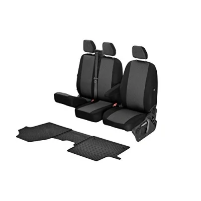 Abbildung von Passgenaue Sitzbezüge Hero und Gummifußmatten kompatibel mit Opel Vivaro C ab 2019 EIN Set