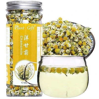 Abbildung von Plant Gift Chamomile Tea, 洋甘菊 100% reiner Kamille Tee, machen Akne Teebeutel, Tee loses Blatt, mit Lavendel Extrakt ätherische Öle, traditionelle Medikamente 30g