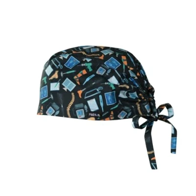 Abbildung von MEDIZAL FASHION OP Haube mit Schnüren, Arzt Kostüm Zubehör Unisex, Hauben Stoff Wiederverwendbare, Krankenschwester Baumwolle, Haube, Medizinische Kappe Orthopädie