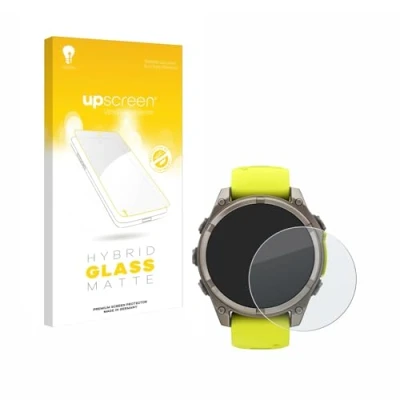 Abbildung von upscreen Entspiegelungs Schutzglas für Garmin Fenix 8 Solar (47 mm) Schutzfolie Matt, Glas Folie [mattierend, 9H Panzerschutz, Anti Fingerprint]