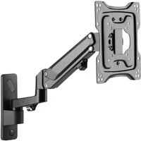 Abbildung von DIGITUS Monitor Wandhalterung mit Gasdruckfeder und Schwenkarm für 17 43&quot; Bildschirme 23 kg max. Belastung VESA 75x75 &amp; 100x100 schwenkbar, neigbar, dreh höhenverstellbar Schwarz