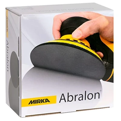 Abbildung von Mirka Abralon Schleifscheibe Polierscheibe Ø 125mm Klett 360 Körnung, 20/Pack, zum Schleifen und Polieren von Lack, Holz, Plastik