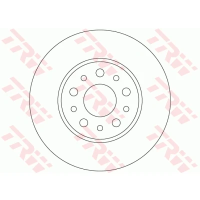 Abbildung von TRW DF6228 Bremsscheibe 251 10 5 98 voll lackiert FIAT: 500L