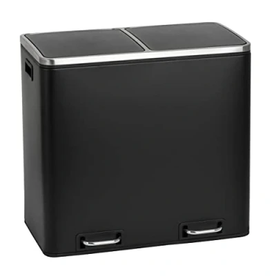 Abbildung von SVITA Mülltrennsystem, Tretmülleimer 2x 24L Schwarz