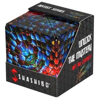 Abbildung von SHASHIBO Formwechsel Box Preisgekrönter, patentierter Zappelwürfel mit 36 Seltenerdmagneten lässt Sich in über 70 Formen verwandeln (Artist Series The Chameleon)