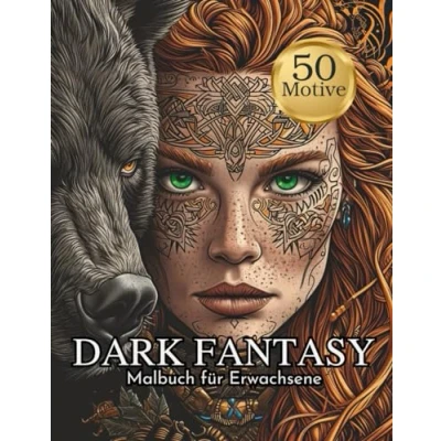 Abbildung von Dark Fantasy Malbuch Dunkle Fantasie: Beschäftigungsbuch mit 50 Motiven von Hexen, Feen und Nordischen sowie Griechischen Mythen