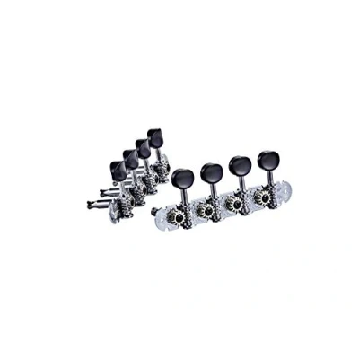 Abbildung von ORTEGA Mandolin Stimmmechaniken Set, A style, deluxe, black buttons, chrom (OTMMADLX CR)
