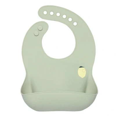 Abbildung von LÄSSIG Baby Silikon Lätzchen Kleinkinder mit Auffangschale spülmaschinengeeignet/Happy Fruits Lemon