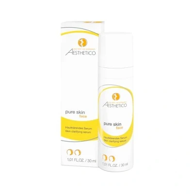 Abbildung von AESTHETICO pure skin, 30 ml Hautklärendes Serum mit Fruchtsäuren &amp; pflanzlichen Extrakten, reguliert Talgproduktion unreiner und zu Akne neigender Haut, verbessert das Hautbild, mindert Unreinheiten