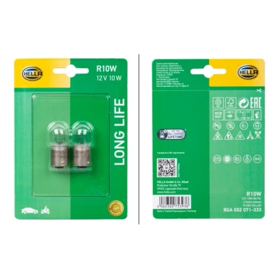 Abbildung von HELLA 8GA 002 071 333 Glühlampe, Park /Positionsleuchte R10W 12 10 BMW: 5 Limousine, Touring, 3 Compact, VOLKSWAGEN: Golf 4 Schrägheck