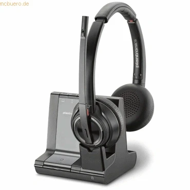 Abbildung von Poly Bluetooth DECT Headset Savi W8220 Binaurale Tragevariante (mit USB) in Schwarz