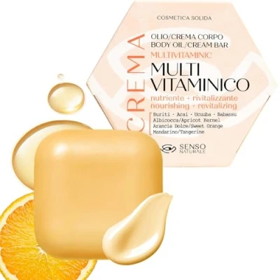 Abbildung von Senso Naturale Festes Körperöl Multivitamin, Vitamin C/E Revitalisierende Creme für Strahlende, Jugendliche Haut, Feuchtigkeitscreme, Antioxidans, Antimaterien, 100% Natürlich und Vegan