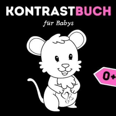Abbildung von Kontrastbuch für Babys: Bilderbuch nach Montessori Babys ab 0 Jahren zur Verbesserung der Wahrnehmung und als Gedächtnistraining