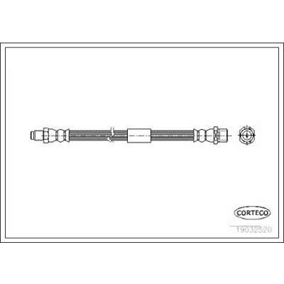 Abbildung von CORTECO 19032520 Bremsschläuche Hinterachse 183 SAAB: 9 5 Kombi