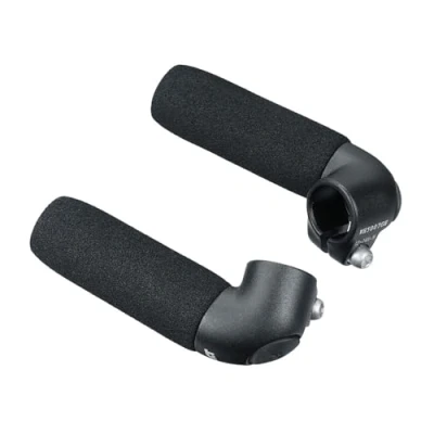 Abbildung von ergotec Bar Ends Touring S / Aluminum AL6061 T6 mit Soft Griffüberzug, schwarz sand, 50005001