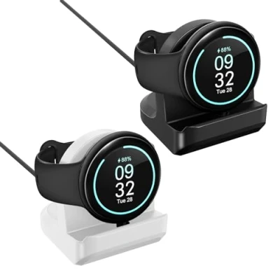 Abbildung von TiMOVO Ständer, kompatibel mit Google Pixel Watch 3/Pixel 2/Fitbit Ace LTE Ladegerät, Rutschfester Ladeständerhalter integriertem Kabelmanagement Steckplatz, vertikale Ladehalterung