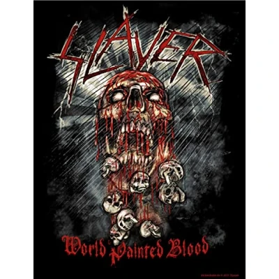 Abbildung von Slayer Aufkleber World Painted Blood Sticker Bands Trash Metal ca.12x9 cm