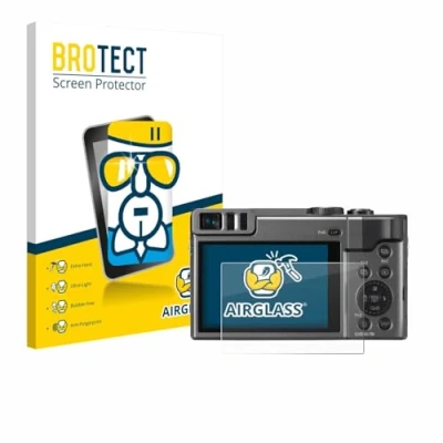 Abbildung von BROTECT Schutzglas für Panasonic Lumix DC TZ90 / TZ96 Schutzfolie Panzer Folie Glas [Extrem Kratzfest 9H, Anti Fingerprint,