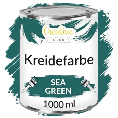 Abbildung von Creative Deco Kreidefarbe für Möbel Möbelfarbe Landhaus Vintage Matt Abwaschbar, auf Wasserbasis, Wisch Effekt Gradient möglich