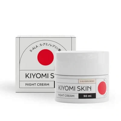 Abbildung von KIYOMI Skin 5 ALA Energy Nachtcreme 50ml mit Hyaluron bei trockener Haut, dermatest sehr gut, vegan Gesichtscreme für die Nacht