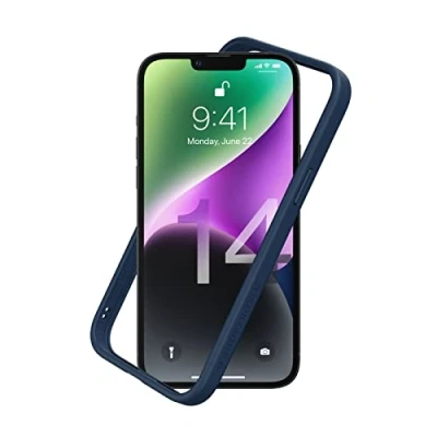 Abbildung von RhinoShield Bumper Case kompatibel mit [iPhone 14 Plus] CrashGuard NX Stoßdämpfende Schutzhülle im schlanken Design 3.5 Meter Fallschutz Marineblau