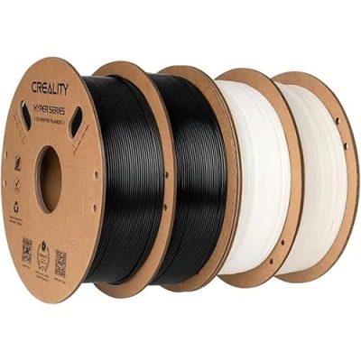 Abbildung von Creality Hyper PLA Filament Bundle 1.75mm 4KG für 3D Drucker, Drucker Entwickelt hohe Geschwindigkeit 30 600mm/s, Maßgenauigkeit ± 0.03 mm (Schwarz &amp; Weiß 4 Pack)
