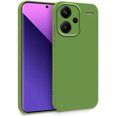 Abbildung von MyGadget Hülle für Xiaomi Redmi Note 13 Pro Plus 5G Zweilagige Handyhülle mit Kameraschutz Cover Innenfutter &amp; Silikon außen Grün