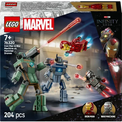 Abbildung von 76320 Marvel Super Heroes Iron Man &amp; War Machine vs. Hammer Drohnen, Konstruktionsspielzeug