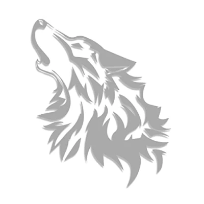 Abbildung von Decus Wolf L 0222 (Silber) // Sticker OEM JDM Style Aufkleber
