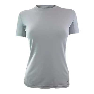 Abbildung von HEAT HOLDERS Damen Thermo T Shirt Kurzarm Warm Outdoor Unterwäsche, Innenfleece Weich Winter Unterhemd (L, Grau)