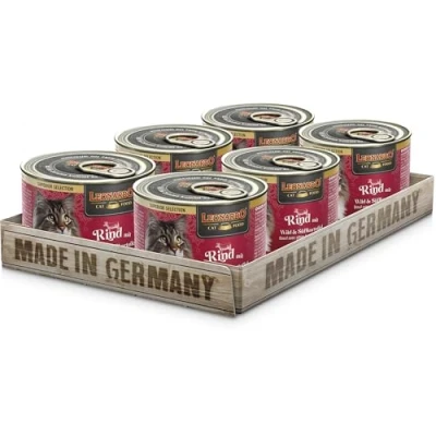 Abbildung von LEONARDO Katzen Nassfutter Superior Selection, Rind mit Wild &amp; Süßkartoffel, 6x200g Dose, für ausgewachsene Katzen, getreidefrei, ohne Zucker, Made in Germany
