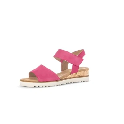 Abbildung von Gabor Comfort Keilsandalette, Damen, Größe: 40, Pink kork creme Schuhe